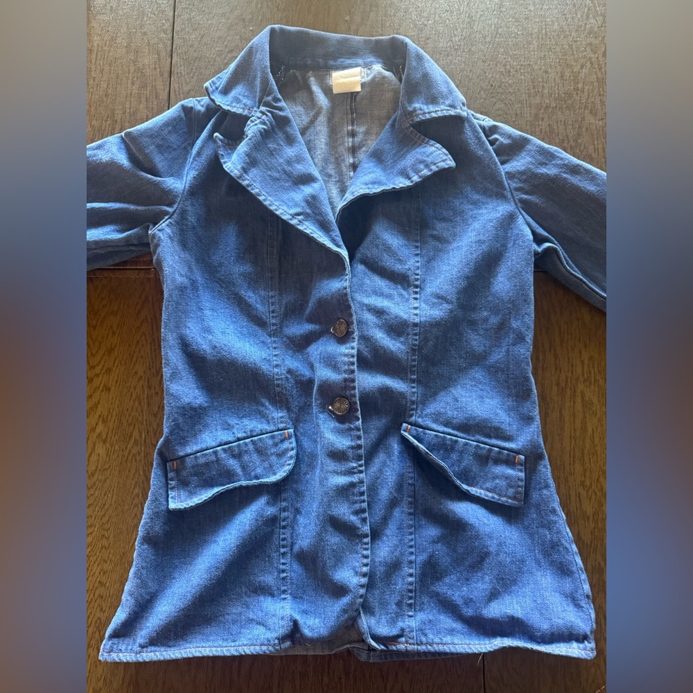 Sears Classic Indigo Jean Jacket Buttom Up Vintage